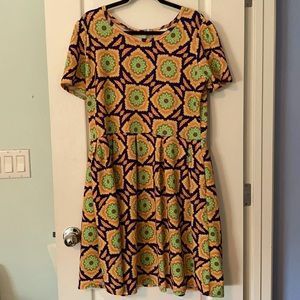 LuLaRoe a-line dress with pockets EUC 3XL